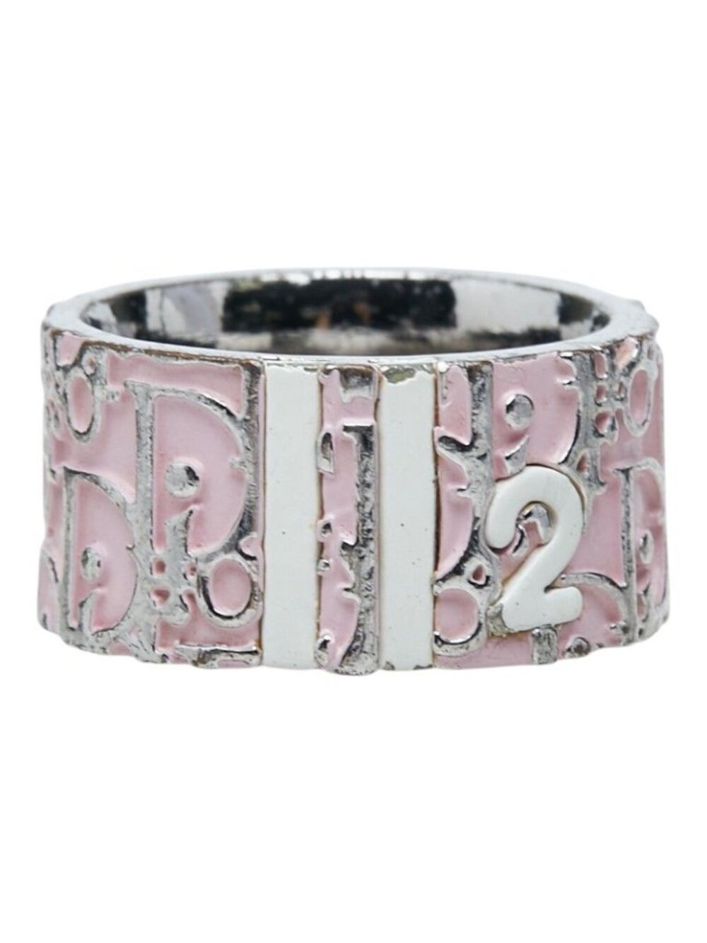 Dior Trotter Ring Silver Pink Metal